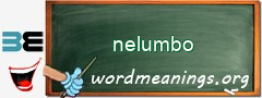 WordMeaning blackboard for nelumbo